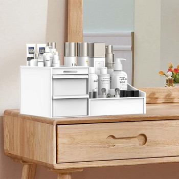 Makeup Organizer Συρτάρι Τύπος αποθήκευσης για καλλυντικά Κουτί επιφάνειας εργασίας Φινίρισμα Dresser Skin Κραγιόν Πλαστικό ράφι Αξεσουάρ μπάνιου