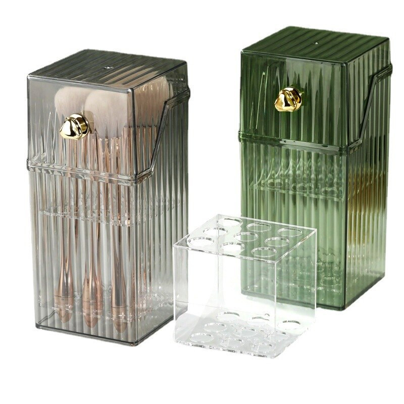 Suport din plastic pentru perie de machiaj Cartuș de depozitare perie cosmetică de lux Cartuș de depozitare pentru perie de praf fără praf Găleată cosmetică