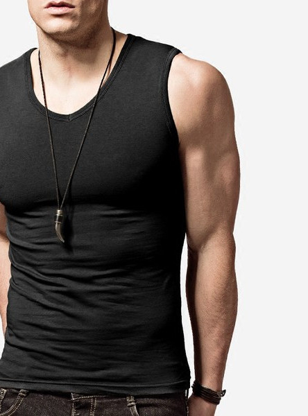 Puhta mudeliga meeste sportlik tanktop