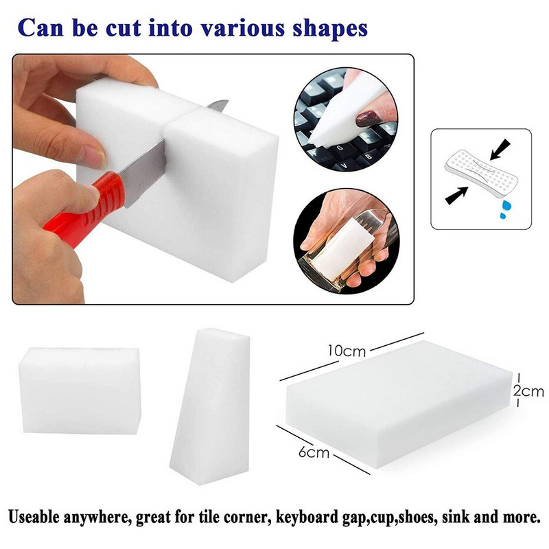 50 tk. Eriti suur kustutuskäsn, pakseneb kauakestev esmaklassiline melamiinipuhastusvahend hulgipuhastusvahuga puhastuspadjad