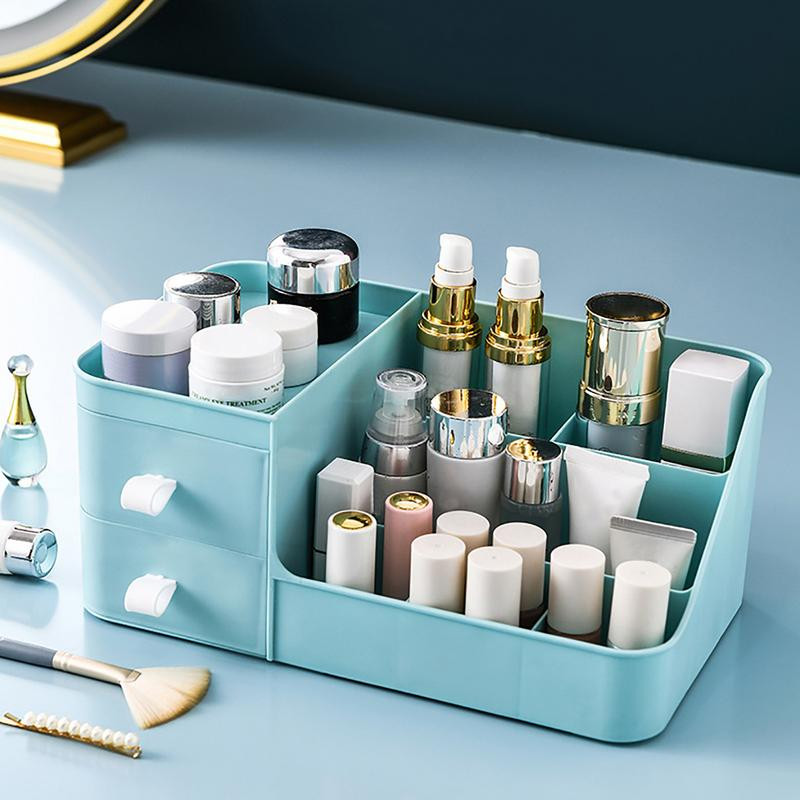 1 tkSuure mahutavusega kosmeetikatoodete hoiukarp meigisahtli korraldaja ehete küünelaki meigikonteiner lauaarvuti mitmesuguste asjade hoiukarp