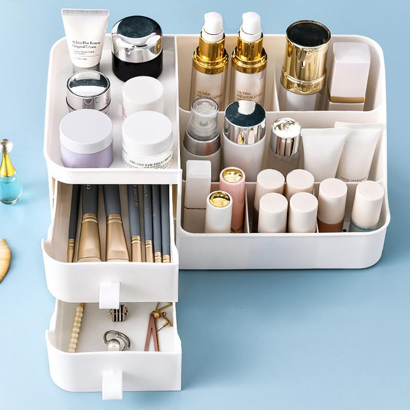 1 tkSuure mahutavusega kosmeetikatoodete hoiukarp meigisahtli korraldaja ehete küünelaki meigikonteiner lauaarvuti mitmesuguste asjade hoiukarp