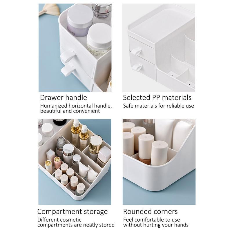 1 tkSuure mahutavusega kosmeetikatoodete hoiukarp meigisahtli korraldaja ehete küünelaki meigikonteiner lauaarvuti mitmesuguste asjade hoiukarp