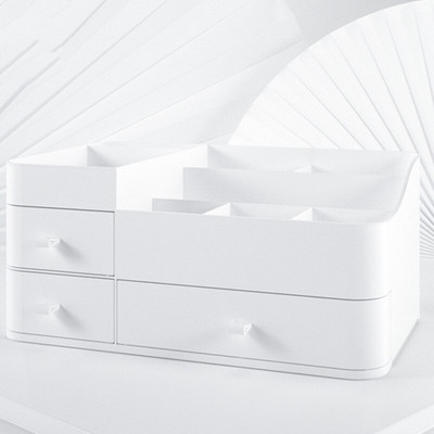 Organizator šminke Kućna radna površina Ladica Stalak za pohranu Kutija za pohranu kozmetike za njegu kože Plastična kutija Jednostavna kućanska