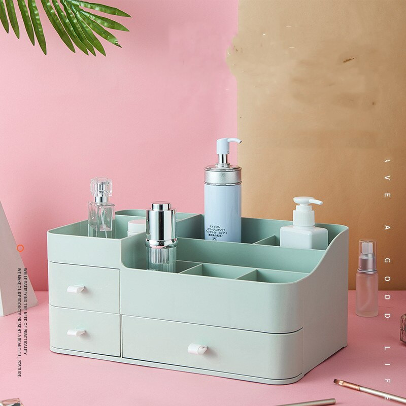 Organizator šminke Kućna radna površina Ladica Stalak za pohranu Kutija za pohranu kozmetike za njegu kože Plastična kutija Jednostavna kućanska