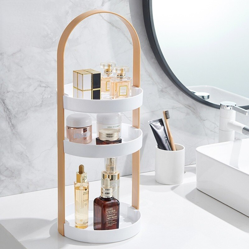 Cutie de depozitare cosmetice Organizator de machiaj Multi-strat detașabil de birou Produse de îngrijire a pielii Suport de depozitare bijuterii Depozitare frumusețe