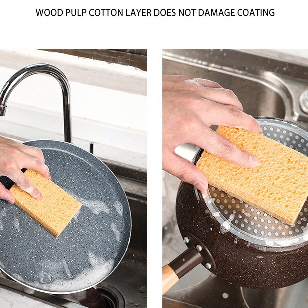 Looduslik taimne puhastuskäsn, palmikiust nõudepesumasin Köögiesemete puhastusvahend, kriimudeta, kompostitavad kahepoolsed käsnad