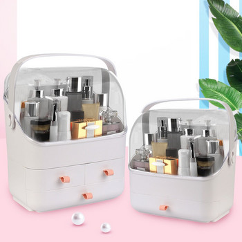 Plastic Cosmetic Storage Box Organizer Μακιγιάζ Home Storage Container Διάφανη θήκη κοσμημάτων περιποίησης δέρματος Αδιάβροχη και ανθεκτική στη σκόνη