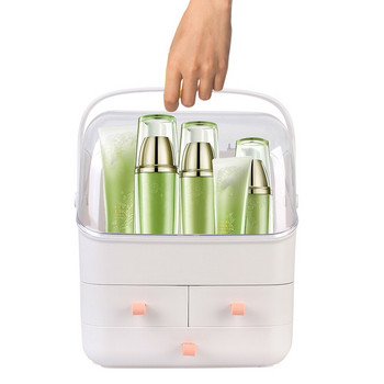 Plastic Cosmetic Storage Box Organizer Μακιγιάζ Home Storage Container Διάφανη θήκη κοσμημάτων περιποίησης δέρματος Αδιάβροχη και ανθεκτική στη σκόνη