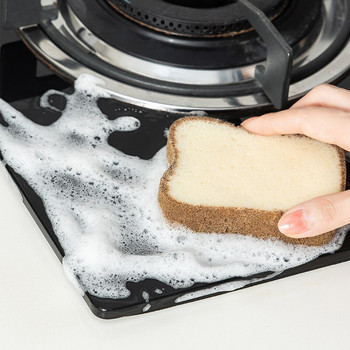 Thanstar Soft Toast Shape Sponge Creative Sandwich Style Scrubber Πλύσιμο Πιάτων Αξεσουάρ οικιακού καθαρισμού Είδη κουζίνας
