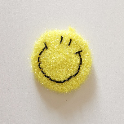Korea Cute Yellow Smiley Σφουγγάρι Πιάτων Καθαρισμός Πετσέτες Πιάτων Απολύμανση Μη λιπαρό Μαξιλάρι καθαρισμού