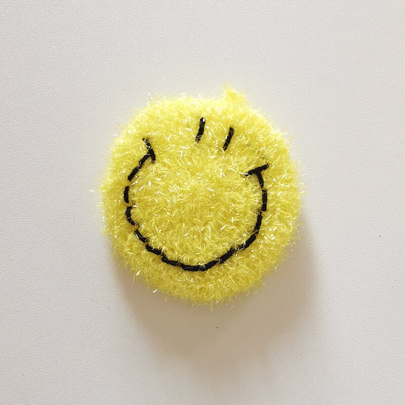 Korea Cute Yellow Smiley Σφουγγάρι Πιάτων Καθαρισμός Πετσέτες Πιάτων Απολύμανση Μη λιπαρό Μαξιλάρι καθαρισμού
