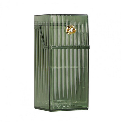 Κουτί βούρτσας καλλυντικών με καπάκι Διαφανές μακρόστενο πόμολο οργανωμένο με προστασία από τη σκόνη Keep Neat Κραγιόν Μολύβι φρυδιών Πινέλο μακιγιάζ O