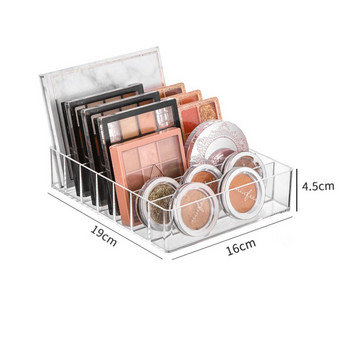 Clear Plastic Makeup Cosmetic Stand Holder Makeup Eyeshadow Palette Storage Organizer 7 θέσεων Αξεσουάρ κουτιού αποθήκευσης