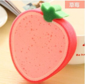 4tk/komplekt Creative Sponge Köögitarvikud Puuviljakuju pesunõud Käsna puhastusnõu Eemaldage plekid