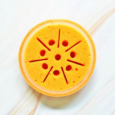 4tk/komplekt Creative Sponge Köögitarvikud Puuviljakuju pesunõud Käsna puhastusnõu Eemaldage plekid