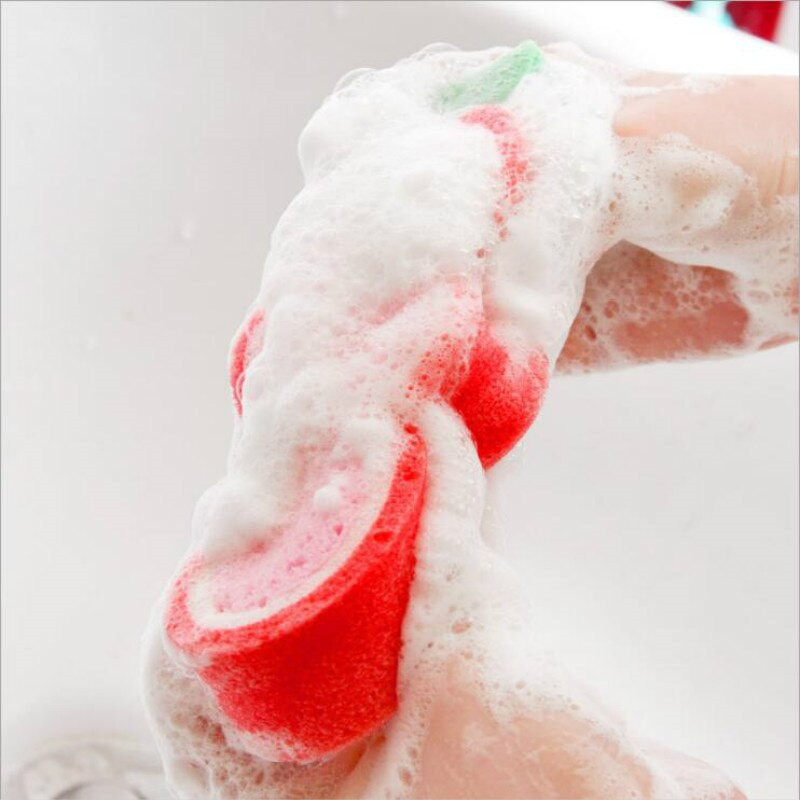 4tk/komplekt Creative Sponge Köögitarvikud Puuviljakuju pesunõud Käsna puhastusnõu Eemaldage plekid