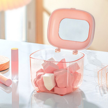 Makeup Organizers Πολυτελές κουτί αποθήκευσης κραγιόν, ανθεκτικό στη σκόνη, Χαριτωμένο πλαστικό επιτραπέζιο καλλυντικά Τραπέζι πολλαπλών λειτουργιών με καθρέφτη