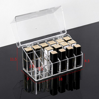 Διάφανο 18 Grids Make Up Drawer Organizer Lipstick Storage Cosmetic Boxes LKS99