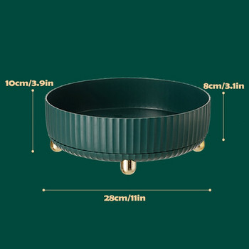 Органайзер за грим, въртяща се на 360 градуса регулируема витрина за съхранение на козметика, многофункционален контейнер за кухня JS23