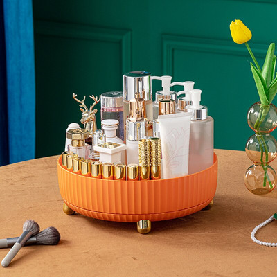 Organizator šminke, rotirajući za 360 stupnjeva, podesiva vitrina za pohranu kozmetike, višenamjenski spremnik za kuhinju JS23