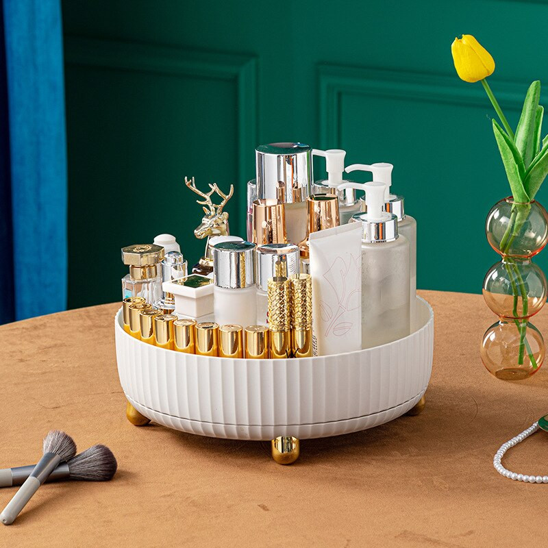 Organizator šminke, rotirajući za 360 stupnjeva, podesiva vitrina za pohranu kozmetike, višenamjenski spremnik za kuhinju JS23