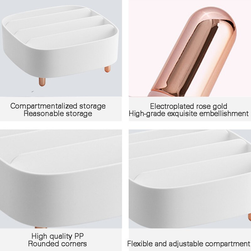 Κάδος οργάνωσης καλλυντικών επιτραπέζιου υπολογιστή Αυτορυθμιζόμενος καλάθι αποθήκευσης Classified παχύ PP Υλικά για διάφορα είδη σπιτιού HANW88