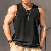 Κλασικό μοντέλο ανδρικό αμάνικο με οβάλ λαιμόκοψη