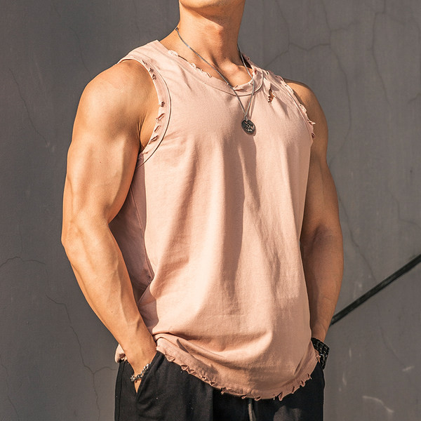 Κλασικό μοντέλο ανδρικό αμάνικο  με οβάλ λαιμόκοψη