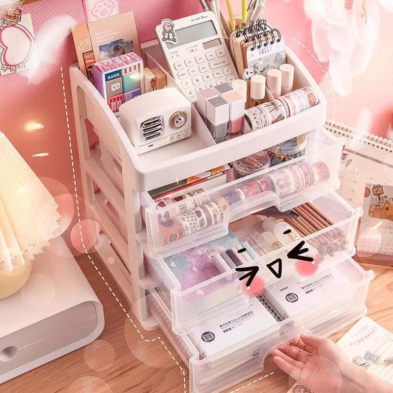 Υπνοδωμάτιο Organizers Μεγάλη χωρητικότητας Cosmetic Storage Box Μακιγιάζ Συρτάρι Organizer Δοχείο μακιγιάζ Desktop Sundries Storage Box