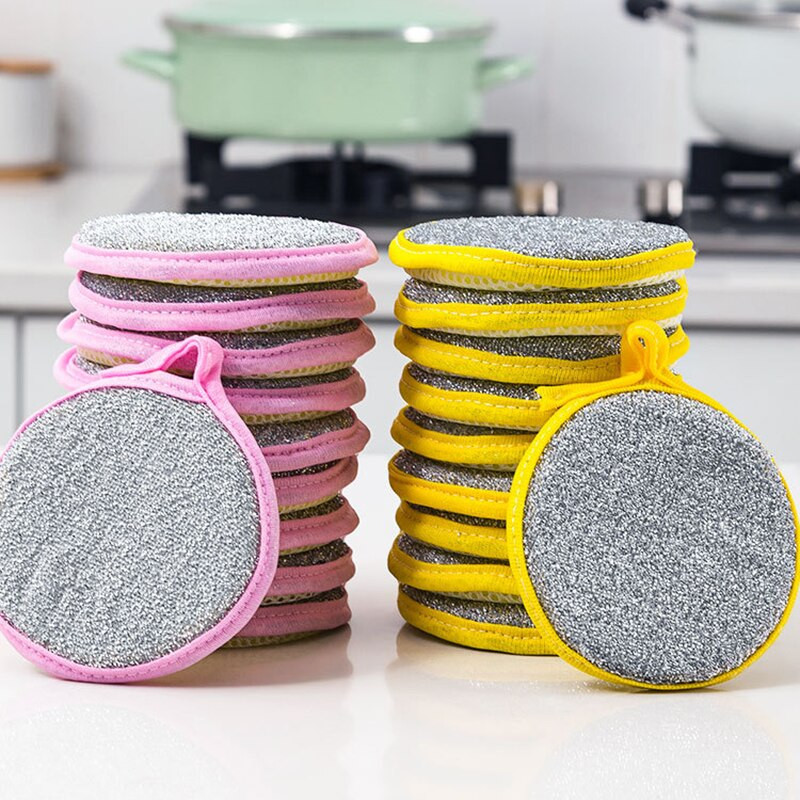 5Pcs/set dvostrana spužva za pranje posuđa lonac spužve za pranje posuđa Alati za čišćenje u kućanstvu Kuhinjsko posuđe Četka za pranje posuđa