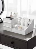 Cutie organizatoare de machiaj de mare capacitate, depozitare cosmetice, container pentru bijuterii, masă, articole diverse, cutie de depozitare, suport pentru pensule de machiaj