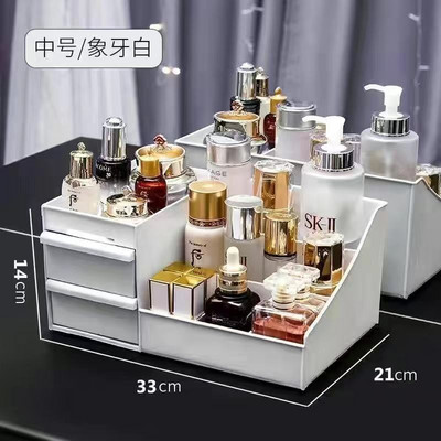 Cutie organizatoare de machiaj de mare capacitate, depozitare cosmetice, container pentru bijuterii, masă, articole diverse, cutie de depozitare, suport pentru pensule de machiaj