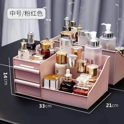 Cutie organizatoare de machiaj de mare capacitate, depozitare cosmetice, container pentru bijuterii, masă, articole diverse, cutie de depozitare, suport pentru pensule de machiaj