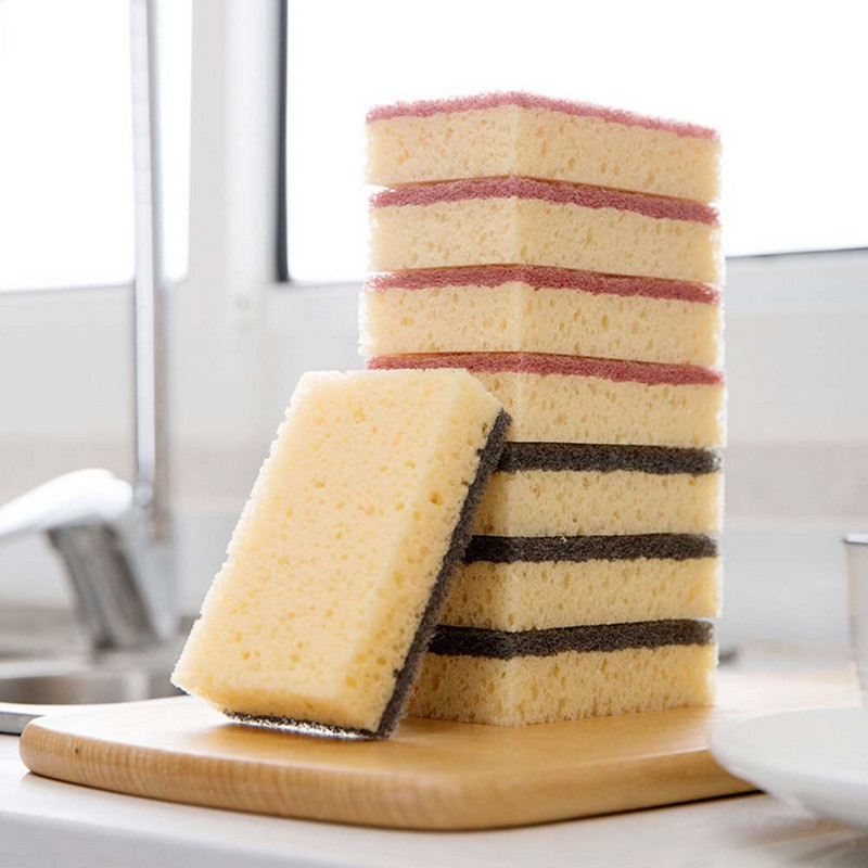 Καθαρισμός πιάτων σφουγγαριού Καθαριστικό κουζίνας Σφουγγάρια πλυσίματος επαναχρησιμοποιήσιμα που αντικαθιστούν φύλλα γόμας Εσωτερικά εξωτερικά ποτήρια ντους Λεπτά