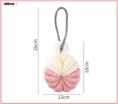 obkind Οικιακό υπέροχο μπαλάκι αφρόλουτρου μεγάλου μεγέθους υπέροχο μπάνιο με μπάλα μπάνιο λουλούδι προϊόντα μπάνιου με μπάλα τρίψιμο πίσω όχι διάσπαρτο μπάνιο