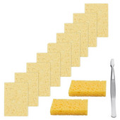 50 PCS Гъба за запояване Гъба за почистване на поялник 50 X 35 mm Топлоустойчива гъба за запояване за дома на автомобила