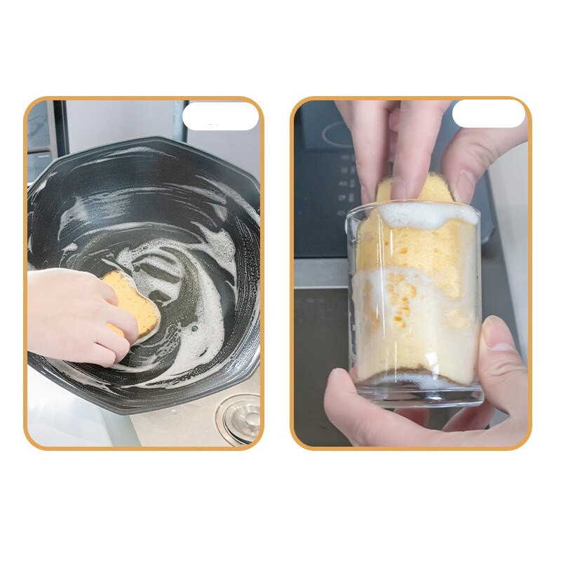 2 buc Perie cu burete moale pentru spălat vase din poliuretan Unelte pentru curățarea bucătăriei Perii durabile cu burete pentru vase 85*95*20mm