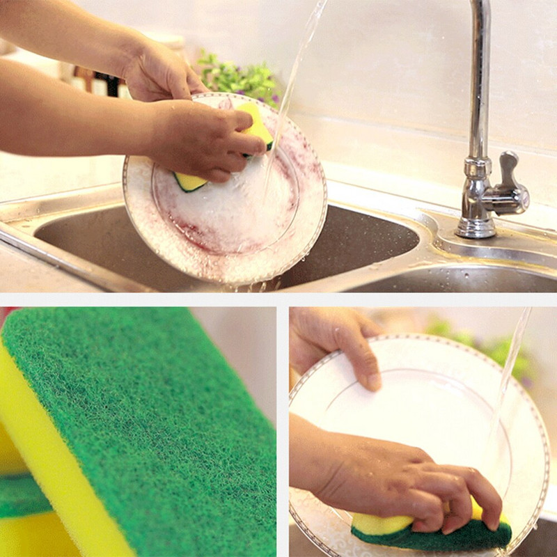 Alati 10 kom/set Spužve za čišćenje za pranje posuđa u kućanstvu Jastučići za ribanje spužve u boji Kuhinjske spužve Alat za čišćenje nasumične boje