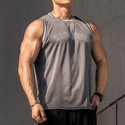 Σπορ ανδρικό μπλουζάκι - με επιγραφή