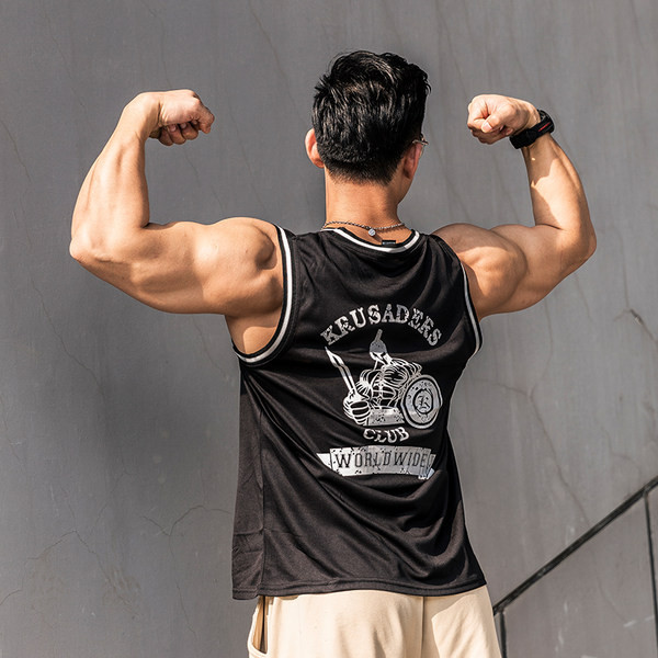 Σπορ ανδρικό μπλουζάκι - με επιγραφή