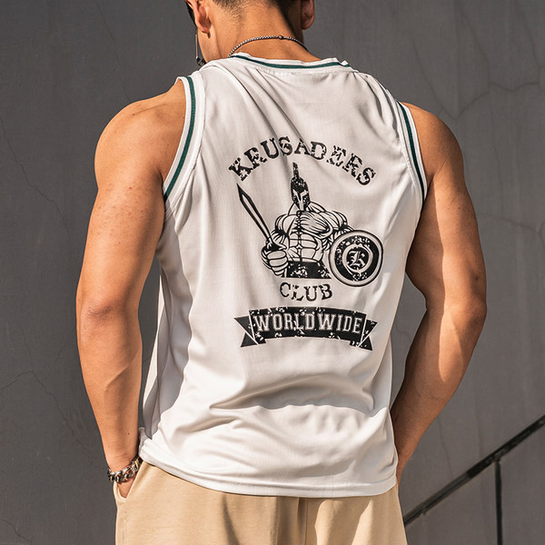 Σπορ ανδρικό μπλουζάκι - με επιγραφή