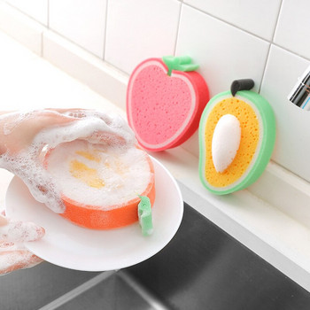 2022 Creative Sponge Αξεσουάρ κουζίνας Σχήμα φρούτων Πλύσιμο πιάτων Σφουγγάρι Καθαρισμός πιάτων Αφαίρεση λεκέδων εργαλεία καθαρισμού limpieza