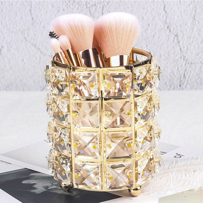 Κρυστάλλινο κουτί αποθήκευσης καλλυντικών θήκη για πινέλο μακιγιάζ σωλήνας αποθήκευσης κοσμήματα κραγιόν φρυδιών μολύβι μακιγιάζ κουτί αποθήκευσης