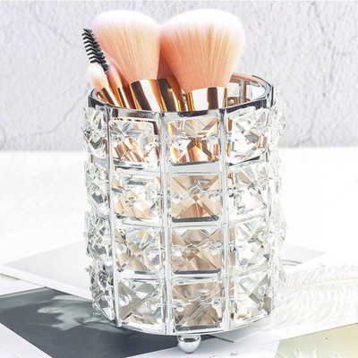 Κρυστάλλινο κουτί αποθήκευσης καλλυντικών θήκη για πινέλο μακιγιάζ σωλήνας αποθήκευσης κοσμήματα κραγιόν φρυδιών μολύβι μακιγιάζ κουτί αποθήκευσης
