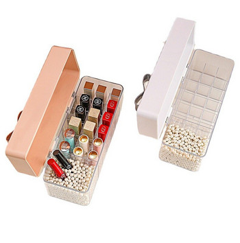 Makeup Organizer Box Lipsticks PMMA Plastic Be Dust-proof Κάλυμμα κραγιόν με θήκη 4 χρωμάτων Makeup Storage Organizer Νέο