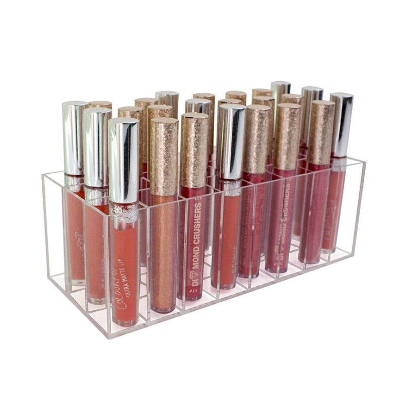 FANSHU Acrylic 24 Grid Organizer Εργαλεία Μακιγιάζ Θήκη Καλλυντικών Κουτί αποθήκευσης Κραγιόν Οθόνη Αξεσουάρ θήκη αποθήκευσης κοσμημάτων