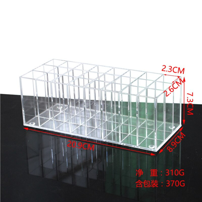 FANSHU Acrylic 24 Grid Organizer Εργαλεία Μακιγιάζ Θήκη Καλλυντικών Κουτί αποθήκευσης Κραγιόν Οθόνη Αξεσουάρ θήκη αποθήκευσης κοσμημάτων