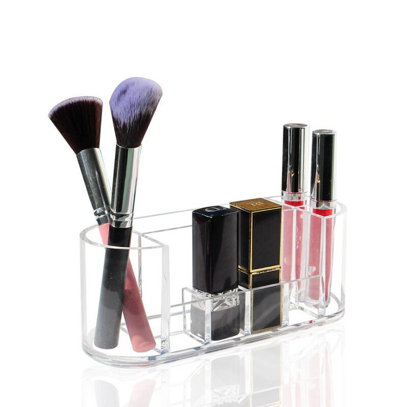 FANSHU Transport Make Četke za pohranu Plastični organizator šminke Držač kozmetičkog alata s poklopcem Kutija sa stalkom za pohranu kozmetičkih četkica