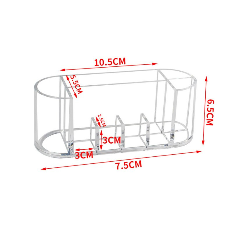 FANSHU Transport Make Četke za pohranu Plastični organizator šminke Držač kozmetičkog alata s poklopcem Kutija sa stalkom za pohranu kozmetičkih četkica